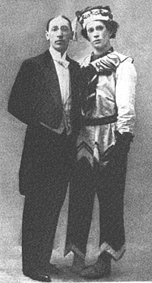 Igor Stravinsky og Vaslav Nijinsky som Petrusjka, 1911