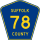 County Route 78 markering