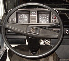 T3-Cockpit (1989) aus der Fahrerperspektive
