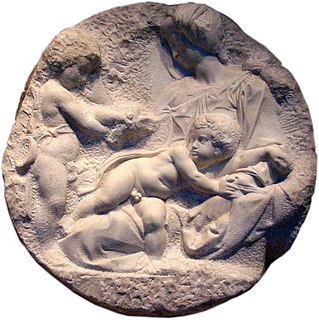 <i>Taddei Tondo</i> sculpture by Michelangelo