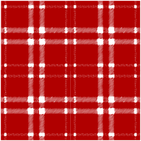 Diagram C, the tartan. The combining of the warp and weft.