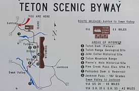 Teton Scenic Byway sign