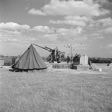 3.7-inch HAA battery in action near London 29 August 1944 The British Army in the United Kingdom 1939-45 H39948.jpg