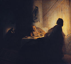 Rembrandt, Louvre Les Pèlerins D'emmaüs: Représentation, Analyse, Notes et références