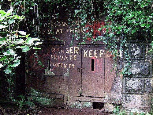 The sealed entrance to Scoveston Fort - geograph.org.uk - 1431588.jpg