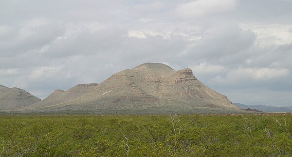 Threemile Peak, with a white "V" for Van Horn on it