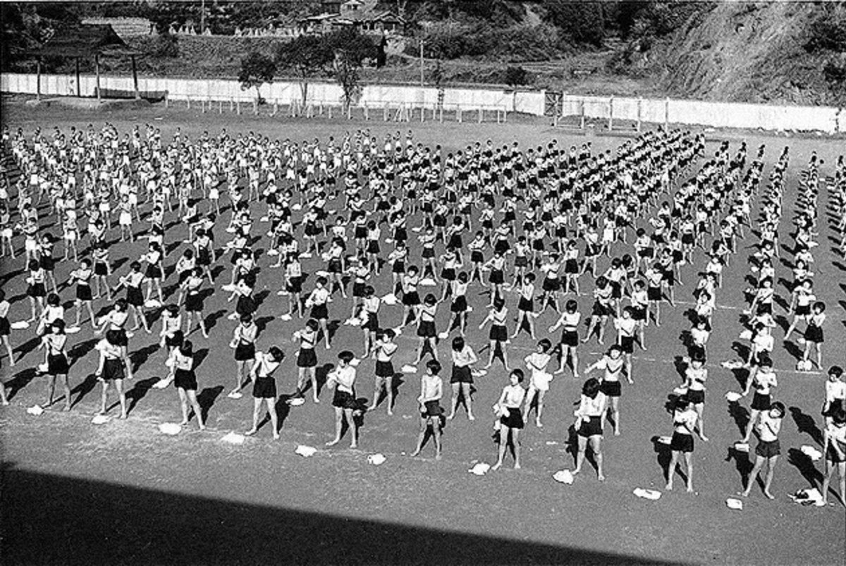  小学生　乾布摩擦 