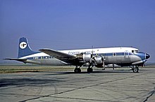 Un Douglas DC-6 opéré par Trans-Union, Le Bourget 1970