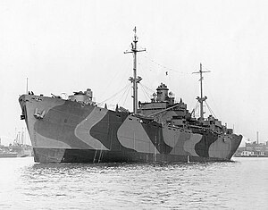 USS Cebu (ARG-6) underway off Baltimore, Maryland (USA), 18 April 1944 (NH 106329).jpg