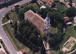 Kerk van Ugod (luchtfoto)