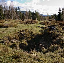 Remains of an elk pit at Storoya. Valdres Folkemuseum - Elggrav - 1.jpg