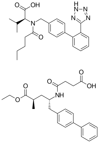 <span class="mw-page-title-main">Sacubitril/valsartan</span> Chemical compound