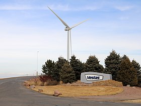 Vestas Wind Systems entrance in Pueblo County, Colorado.JPG