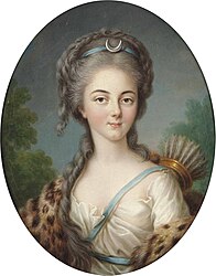 Portrait of Anne Charlotte of Lorraine, Mademoiselle de Brionne, as Diana 1775