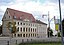 Street Vogelsang with house no. 14, the former Knighthood Library, built in 1832, in Rostock in Mecklenburg-Hither Pomerania, Germany