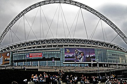 Wembley Stadium decorated for the International Series