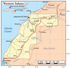 Mappa del Sahara occidentale