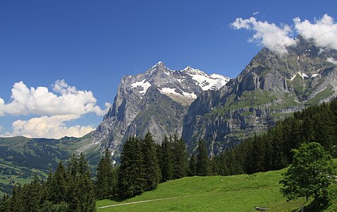 Wetterhorn mountain near Grindelwald, Switrzland