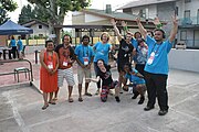 Silent action walk with Nora at Wikimania 2016 in Esino Lario.