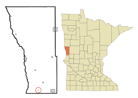 Wilkin County Minnesota Incorporated and Unincorporated areas Tenney Highlighted.svg