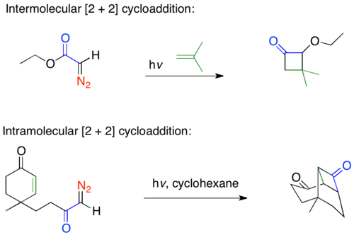 Antarmolekul dan intramolekul ketena [2+2] cycloadditions