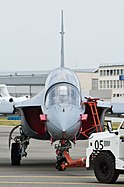 English: Russian Air Force Yakovlev Yak-130 (reg. 134 White, c/n 13012101) at Paris Air Show 2013. Deutsch: Yakovlev Yak-130 (Reg. 134 Weiß, c/n 13012101) der russischen Luftwaffe während der Paris Air Show 2013