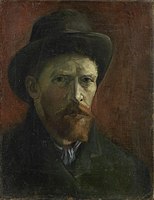 דיוקן עצמי עם כובע כהה, 1886, מוזיאון ואן גוך שבאמסטרדם (F208a)