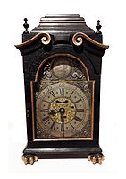 Baroque table clock label QS:Len,"Baroque table clock" label QS:Lpl,"Barokowy zegar stołowy" label QS:Lfr,"Horloge de table baroque" , Benjamin Zoll