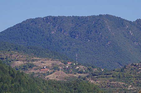 Panoramic view of the village of Rožden, Macedonia