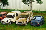 Thumbnail for File:1985 Citroën Acadiane, 1982 Citroën Acadiane and 1977 Fiat 126 A, Saint-Cirq-Madelon, Lot, France (8482267088).jpg