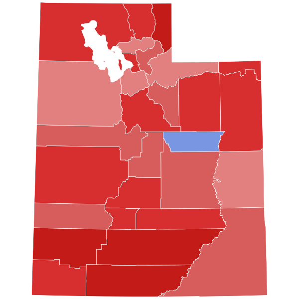 File:1998 United States Senate election in Utah results map by county.svg