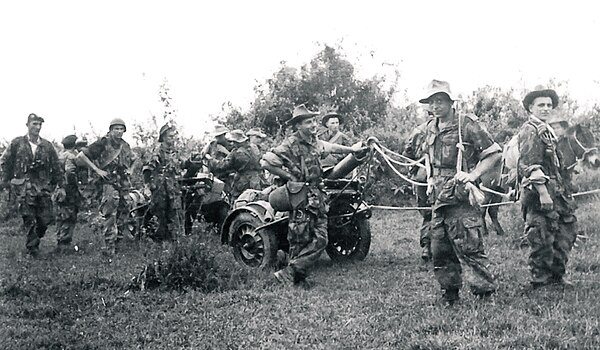 Legionnaires of the 1st Foreign Parachute Heavy Mortar Company in Indochina.