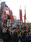 Protesters with banners (2009)