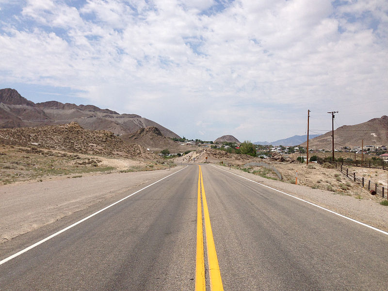 File:2014-07-17 12 04 59 View west along U.S. Route 6 about 2.1 miles east of the Esmeralda County Line in Tonopah, Nevada.JPG