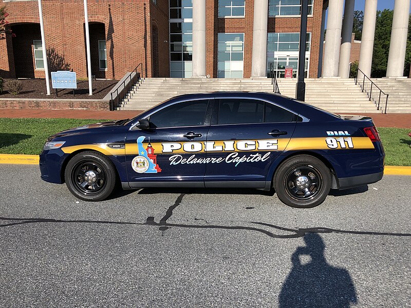 File:2022-07-20 08 15 48 Delaware Capitol Police car along Federal Street in downtown Dover, Kent County, Delaware.jpg