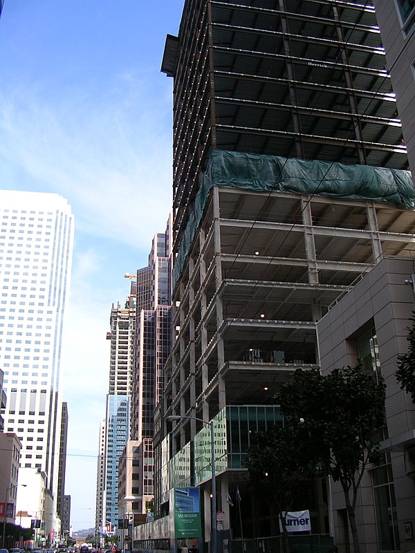 High rises under construction along Mission Street in the Financial District in 2007