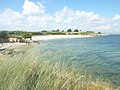 La plage près du camping de la Lande (côté est de la presqu'île de Gâvres).