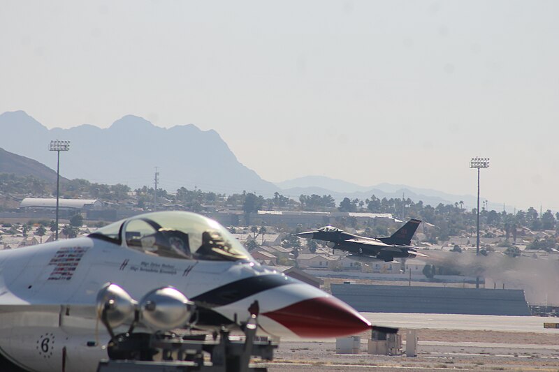 File:64th AGS Wraith Taking Off - Aviation Nation 2019.jpg