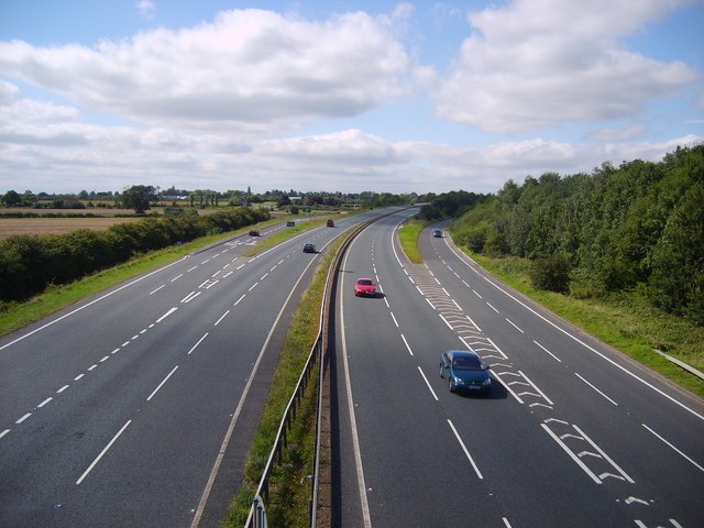 A64 flyover located south of Fulford