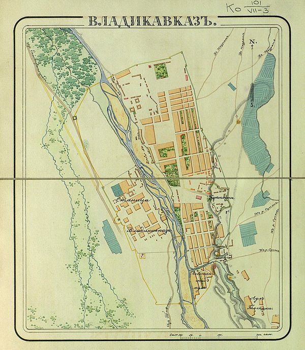 Карта владикавказа. Старая карта Владикавказа. План крепости Владикавказ. План города Владикавказ. Карта крепости Владикавказ.
