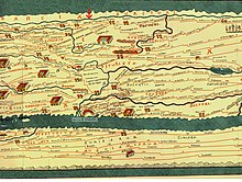 Aquis Segete sur la table de Peutinger (section 1 : Gaule narbonnaise et Nemausus)