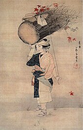 A Woman of Ohara Carrying Firewood, Japanese painting by Nagasawa Rosetsu (1754-1799). A Woman of Ohara Carrying Firewood, Nagasawa Rosetsu.jpg