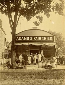 Adams & Fairchild temporary building, 15 South Street, August 1886, Morristown, NJ.jpg