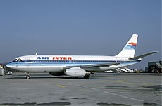 Air Inter Dassault Mercure at Basle - February 1985.jpg