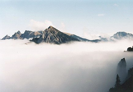 Above of the clouds, a view from Säuling