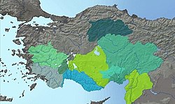 Rozmieszczenie starożytnych języków anatolijskich na terenach dzisiejszej Turcji