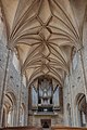 Andreaskirche Hildesheim, Mittelschiff und Orgel, Blick nach Westen