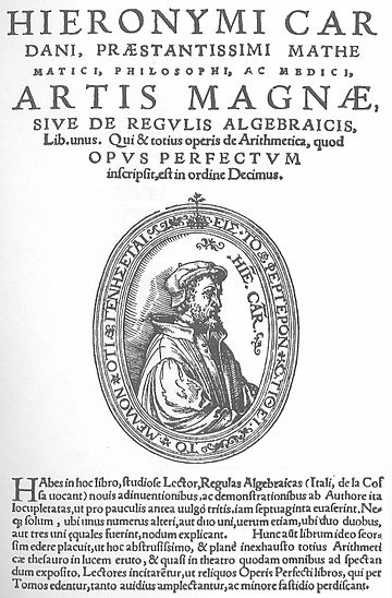 Artis Magnæ, Sive de Regulis Algebraicis Liber Unus