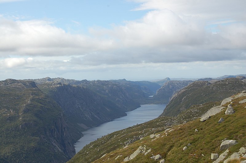 File:Austrumdalsvatnet sett frå Sprangafjellet.jpg