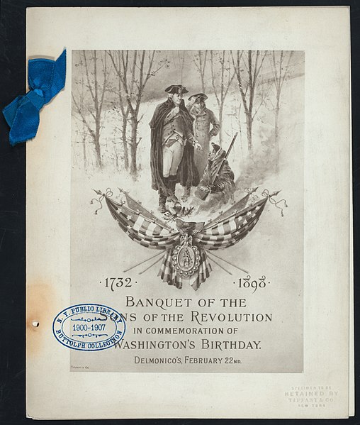 File:BANQUET IN COMMEMORATION OF WASHINGTON'S BIRTHDAY (held by) SONS OF THE REVOLUTION (at) "DELMONICO'S, NEW YORK, NY" (HOT;) (NYPL Hades-271180-467340).jpg